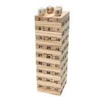 Wholesale New Wooden Tower Wood Building Blocks Toy Domino Stacker Extract Building Game Kids Educational Birthday Gift