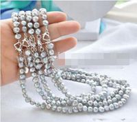 Wholesale SALE Big mm Black BAROQUE Natural Freshwater PEARL quot Necklace