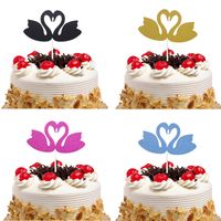 15Pcs Flamingo Swan Cupcake Cake Toppers Picks Birthday//Wedding Party UK