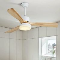 Nordic Creative Led Ceiling Fan For Living Room 220v Wooden Ceiling Fans With Lights 42 Inch Blades Cooling Fan Remote Lamp