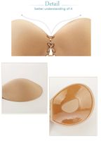 Wholesale Mukatu Lady Women Silicone Bra Invisible Push Up Bra Stick on Self Adhesive Front Lacing Bras Strapless Lingerie Cup Bra Hot Sale