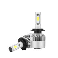 Wholesale H7 COB LED Car Headlights Bulb Kit W lm Auto Front Light H7 Fog Light Bulbs K V V Led Automotive Headlamps