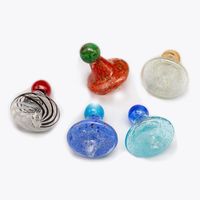 Wholesale Volcanee OD mm glass carb cap for Hookahs Domeless Quartz banger Hat Dome ball mm mm Female Male bongs water pipes
