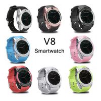 Wholesale V8 Smartwatch Bluetooth Smart Watches With M Camera SIM And TF Card Watch For Android System S8 Smartphone In Box