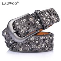 Donna Uomo in Pelle Cintura Borchie Strass Mix Borchie Cintura Jeans Cintura Vintage