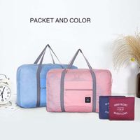 Wholesale Fashion Women Travel Luggage Bag Big Capacity Folding Carry on Duffle Bag Foldable Nylon Zipper WaterProof Travel Portable Bag