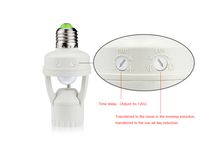 Wholesale Sensor Switch Infrared PIR Motion Sensor E27 LED lamp Base Holder V V light control Infrared Induction Bulb Socket