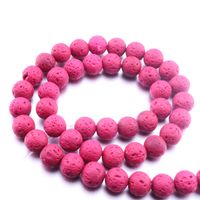 Wholesale 48pcs MM Colourful Lava stone Volcanic Rock Round Loose Beads Ball DIY Essential Oil Diffuser Jewelry Bracelet Making