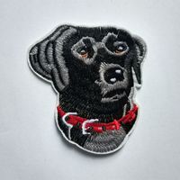 Dog Embroidered Patch Cool Gift Iron On Badge Hat Bag Clothes Kids