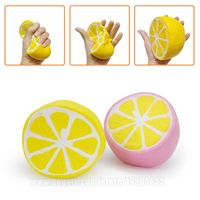 Wholesale Jumbo Squishy Citrus Lemon Soft Fruit Simulation Squeeze Perfume Slow Rising Squishies S Phone Strap SQU015