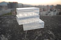 Wholesale 20700 Portable Plastic Case Box Safety Holder Storage Container Clear Pack Batteries for Lithium ion Battery Charger Mech Mod Wrap DHL