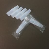 Wholesale Semi transparent Disposable Mouthpiece Long mm Drip Tips Soft Silicone Test Tip For Universal E Cigarette Atomizer Vape cartridge