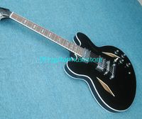 Wholesale Chinese black jazz guitar custom electric guitar top quality