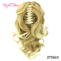 Wholesale Valentines beauty Ponytail claw clip hair extension Short Ponytails Curly Synthetic Hair Pony Tail Hairpiece Claw Ponytail for black women
