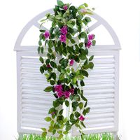 Wholesale Simulation Artificial Hang Baskets Flower Fake Rose Vines Wedding Wall Hanging Foliage Flowers Home Garden Decor mh ii