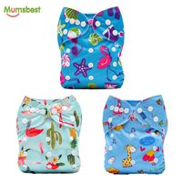 Wholesale Mumsbest Pack New Prints Baby Cloth Diapers Reusable Washable Pocket Diapers Baby Nappies Custom Label Diaper