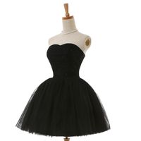 Wholesale Black A Line Cocktail Dresses New Arrival Hot Sexy Flowing Knee Length Lace Cocktail Party Dress