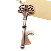 Wholesale key shaped beer bottle opener wedding favor souvenir anniversary party gift wine opening tools for bar ware