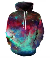 Wholesale Acacia Person Space Galaxy Hooded Hoodies Men Women d Sweatshirts Print Nebula Stars Clouds Thin Hoody Pullovers GDG012