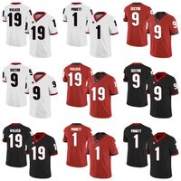 Wholesale Factory Outlet Cheap Mens Georgia Bulldogs Pruiett Sector Walker Black Red White Best Quality College Football Jerseys
