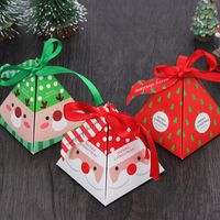 Wholesale Christmas Sweet Candy Boxes Gift Wraps Papers Bags Xmas Party Wedding Tray Packaging Box With Ribbon Rope Table Decoration DHL WX9