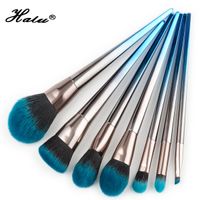 Wholesale Halu Professional Makeup Brushes Set Blue Fire Flame Powder Foundation Eyeshadow Cosmetic Brush Set Kits