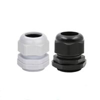 Wholesale 1pcs Cable Glands Suyep PG36 Black White Waterproof Adjustable Nylon Connectors Joints With Gaskets mm For Electrical Appliances