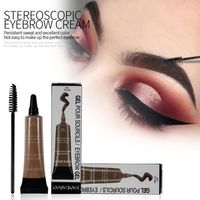 Wholesale HANDANYAN Eyebrow Enhancer Makeup Henna Eyebrow Gel Color Black Brown Waterproof Liquid Eye Brow Tint Brush Sets