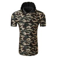Wholesale JAYCOSIN Mens Boy Cool Shirts Gift Summer Camouflage Print Slim Fit Hoody Tees Shirt jul0218
