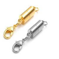 Wholesale newest Silver Gold Plated Magnetic Magnet Necklace Clasps Cylinder shaped Clasps for Necklace bracelet Jewelry DIY