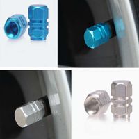 Wholesale Universal Aluminum Car Tyre Air Valve Caps Bicycle Tire Valve Cap Car Wheel Styling Round Red Black Blue Silver Gold