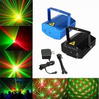 Wholesale DHL Free Hot Black Mini Projector Red Green DJ Disco Light Stage Xmas Party Laser Lighting Show LD BK