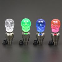 2Pcs Red Blue Skull Head Skeleton Decorative MTB Bike Rear Tail Flashing Light