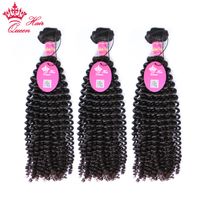 Wholesale Queen Hair Products Kinky Curly Brazilian Virgin Hair Weft Bundles Deal Natural Color Human Hair Weaving Fast shipping