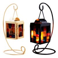Wholesale Home Wider Retro Iron Moroccan Style Christmas Candlestick Lamp Candleholder Light sep930 Drop Shipping