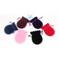 Wholesale 400pcs cm Soft Gourd Velvet Bags For Jewelry Pouches Packing Gift Bag With Flannel Drawstring