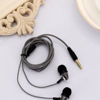 Wholesale 3 mm In Ear Stereo braided Earbuds Earphone For iPhone plus For Samsung galaxy mobile phone