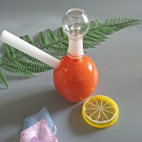Wholesale New hot design orange pipe oil rig glass bong glass smoking pipe glass water pipe GB