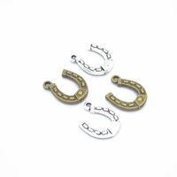 Wholesale set of horse shoes charms pendant good luck charms antique silver antique gold colors good for handmade
