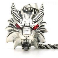 Wholesale 10pcs wizard books series monster hunter cosplay medallion necklace red eye silver color wild wizard manticore pendant necklace