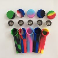 Wholesale Silicone Smo king Pipe Mini Water Acrylic Hookah Bong Multi Colors Portable Shisha Hand Pipes
