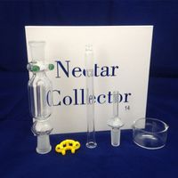 Wholesale Smoking Nectar Collectar set with domeless quartz Nail Titanium tip mm mm mm Happywater kit oil rigs mini glass pipes water Pipes