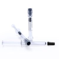 Wholesale 1ml disposable measurement glass syringe with luer slip luer lock for thick oil ceramic vape cartridge