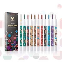 Wholesale New China Brand HUAMIANLI Makeup Glittery Eye Shadow Pencil colors Shimmer Eyeshadow Stick Pen set Versatile Rotating Waterproof DHL