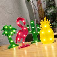 Wholesale Flamingo Led Night Light Pineapple Cactus Unicorn Table Lamp For Christmas Wedding Decoration Tropical Party Supplies