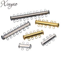 Wholesale XINYAO Copper Strong Magnetic Slide Clasps Fit Necklaces Bracelets Gold Color End Clasps Connector For Diy Jewelry Making