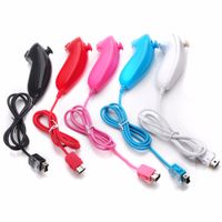 Wholesale New Left Hand Game controller nunchuk nunchuck controller remote for Wii DHL FEDEX EMS FREE SHIP