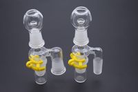 Wholesale 14mm mm male female Dropdown oil ig Reclaimer Glass Adapter with Glass Dome Nail Keck Clip for Glass Bongs Oil Rig and Dab