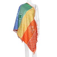 Wholesale Bohemia Style Bath Towel India Mandala Blanket Chakra Rainbow Yoga Mat Stripes Tapestry For Lady Gifts sj ff