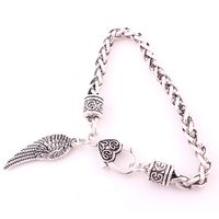 Wholesale Angle Wings Feather Pendant Charm Bracelet Cuff Dove Peace Wheat Bracelet Beauty Perfect Gift Jewelry Trade Assurance Service